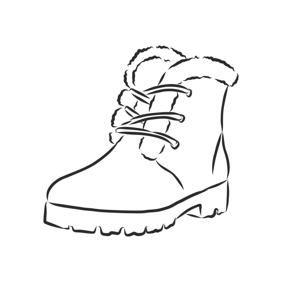 bosquejo del vector de botas