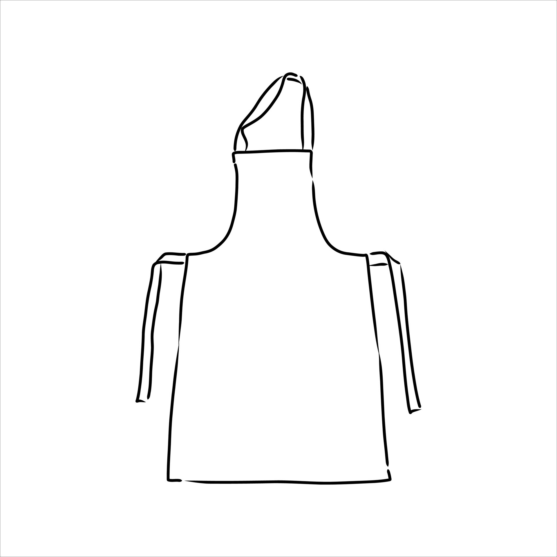 bosquejo del vector del delantal 7652919 Vector en Vecteezy
