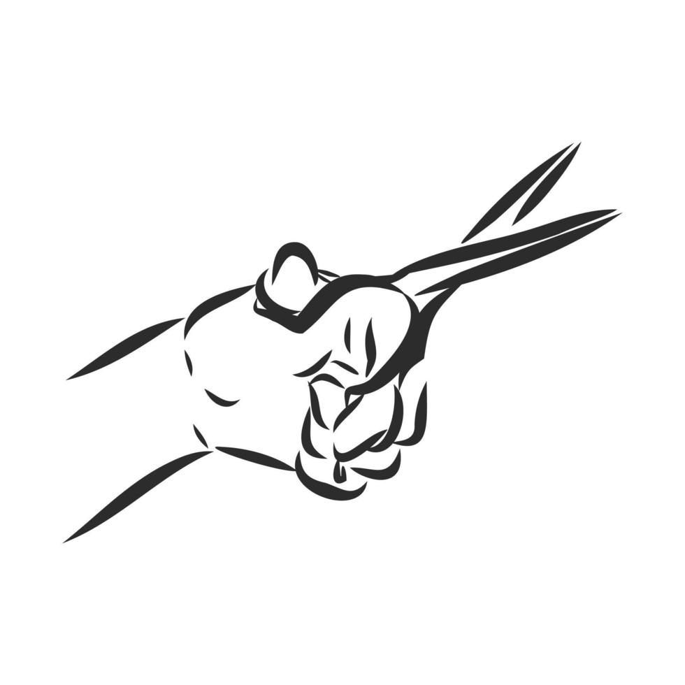 barber tool vector sketch