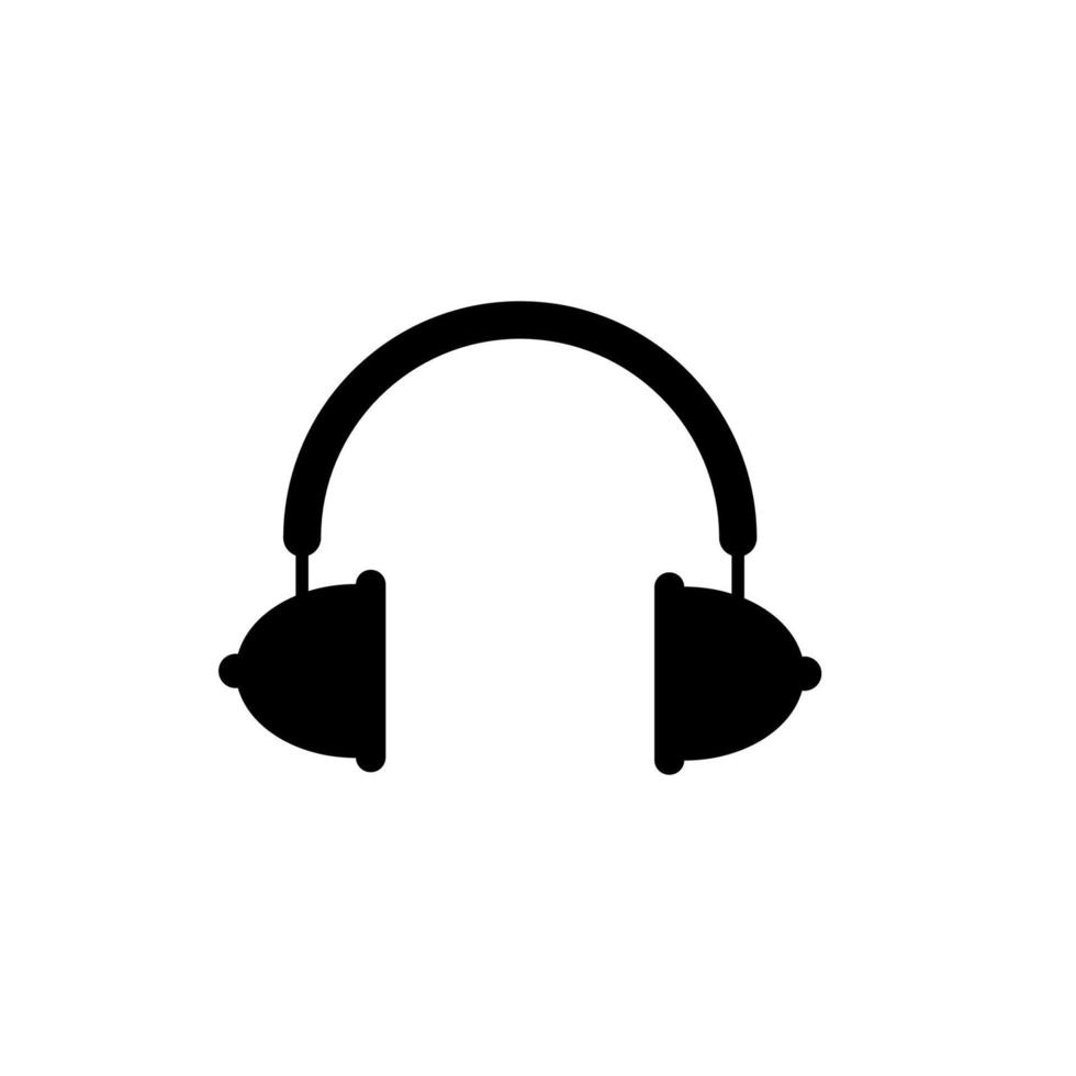 vector de icono de auriculares. plantilla simple aislada