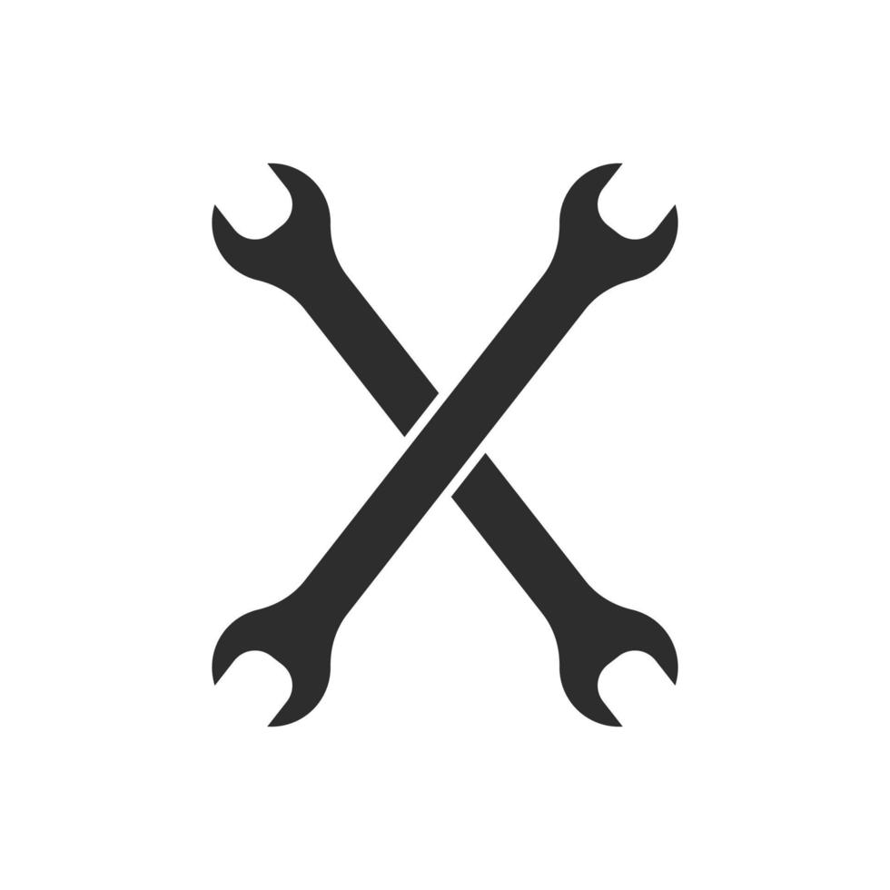 wrench icon vector. flat simple shape vector