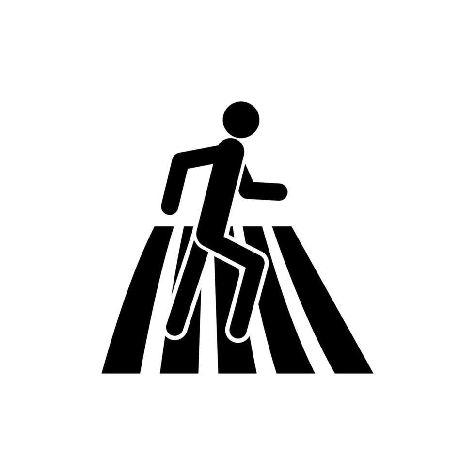 crosswalk icon vector. crossing for pedestrians. simple flat template vector