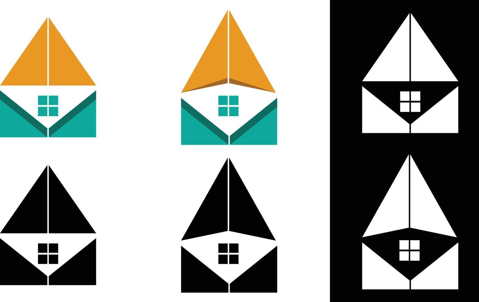 casa de papel colorido icono de vector de casa moderna. colección de iconos de casa moderna. bienes raíces. símbolo icono plano, iconos para aplicaciones y sitios web vectoriales editables