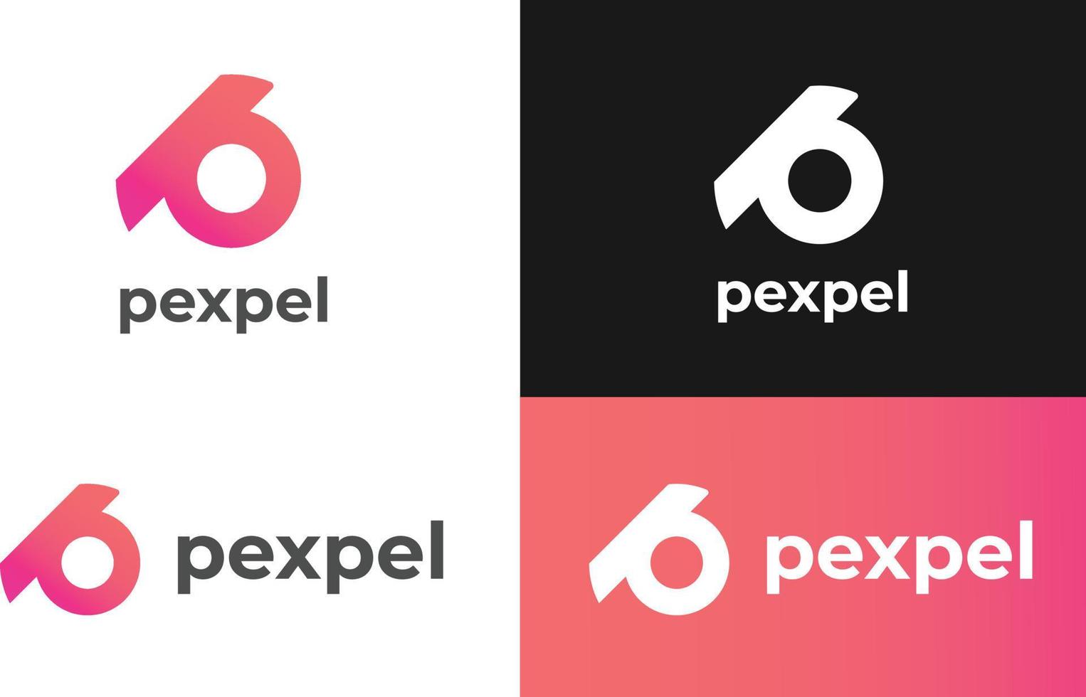P alphabet letter logo Abstract Initial Template vector