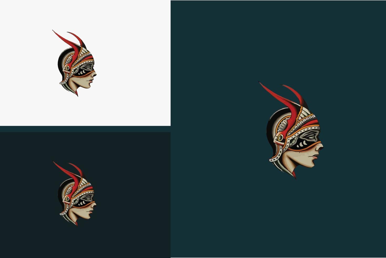 head devil angry vector flat design