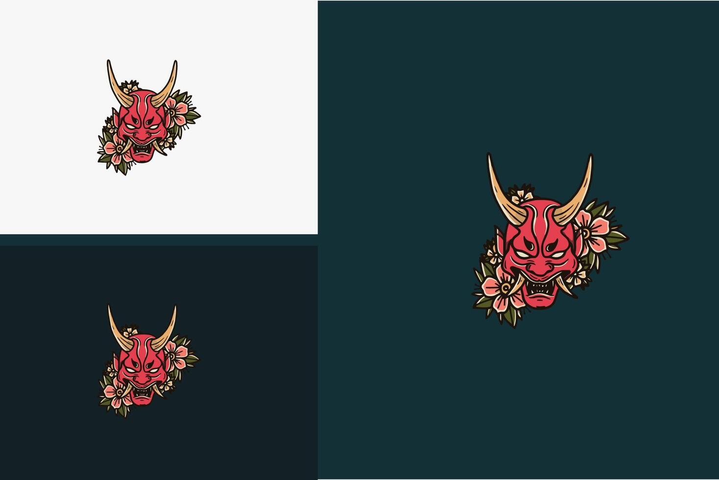 head red devil vector illustration flat design