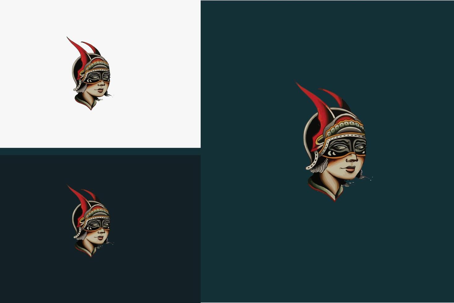 head devil angry vector flat design