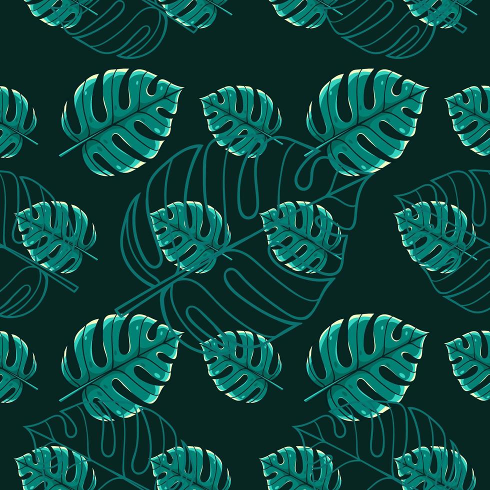 hojas tropicales monstera de patrones sin fisuras nuevo estilo vector