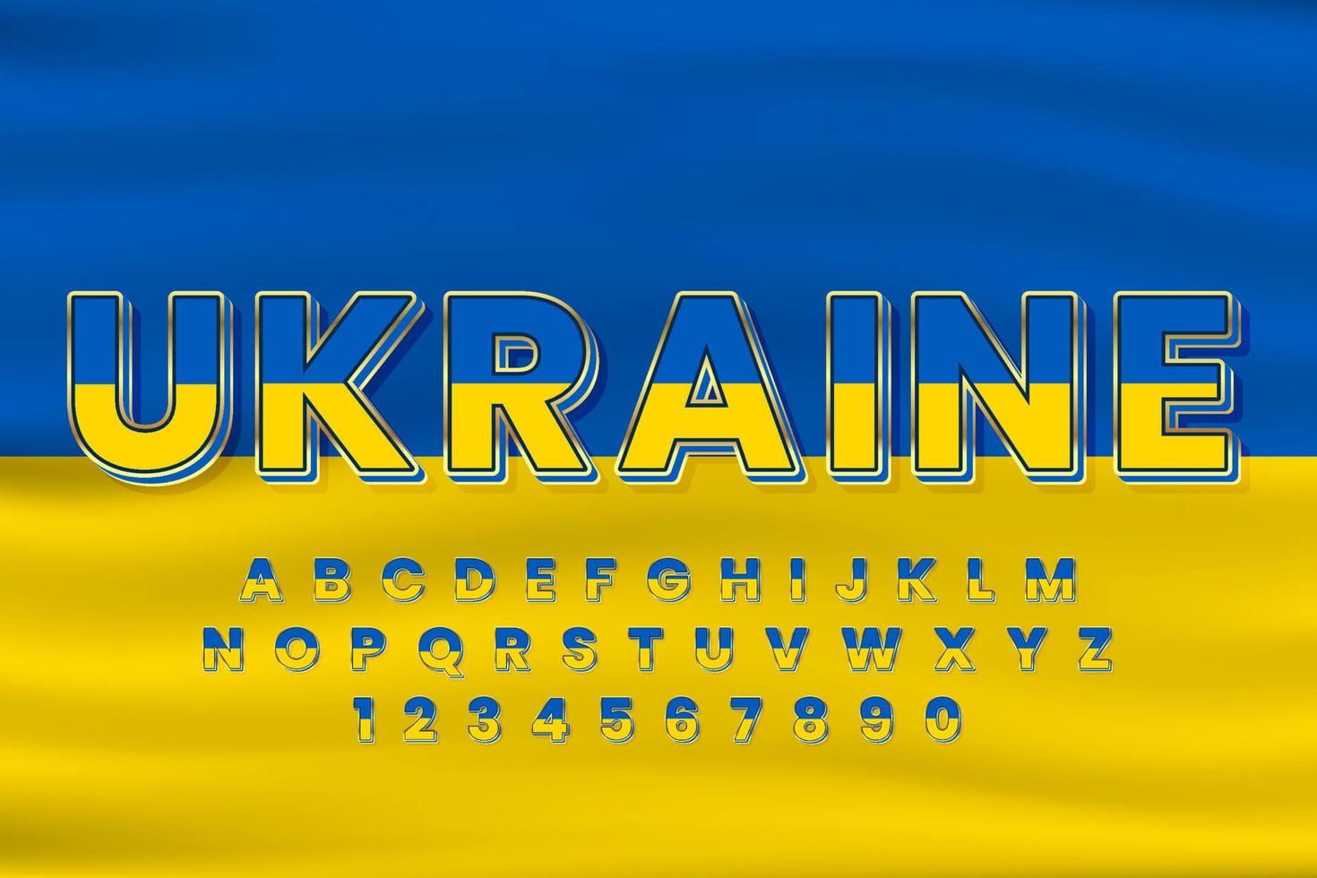 decorative ukraine Font and Alphabet vector