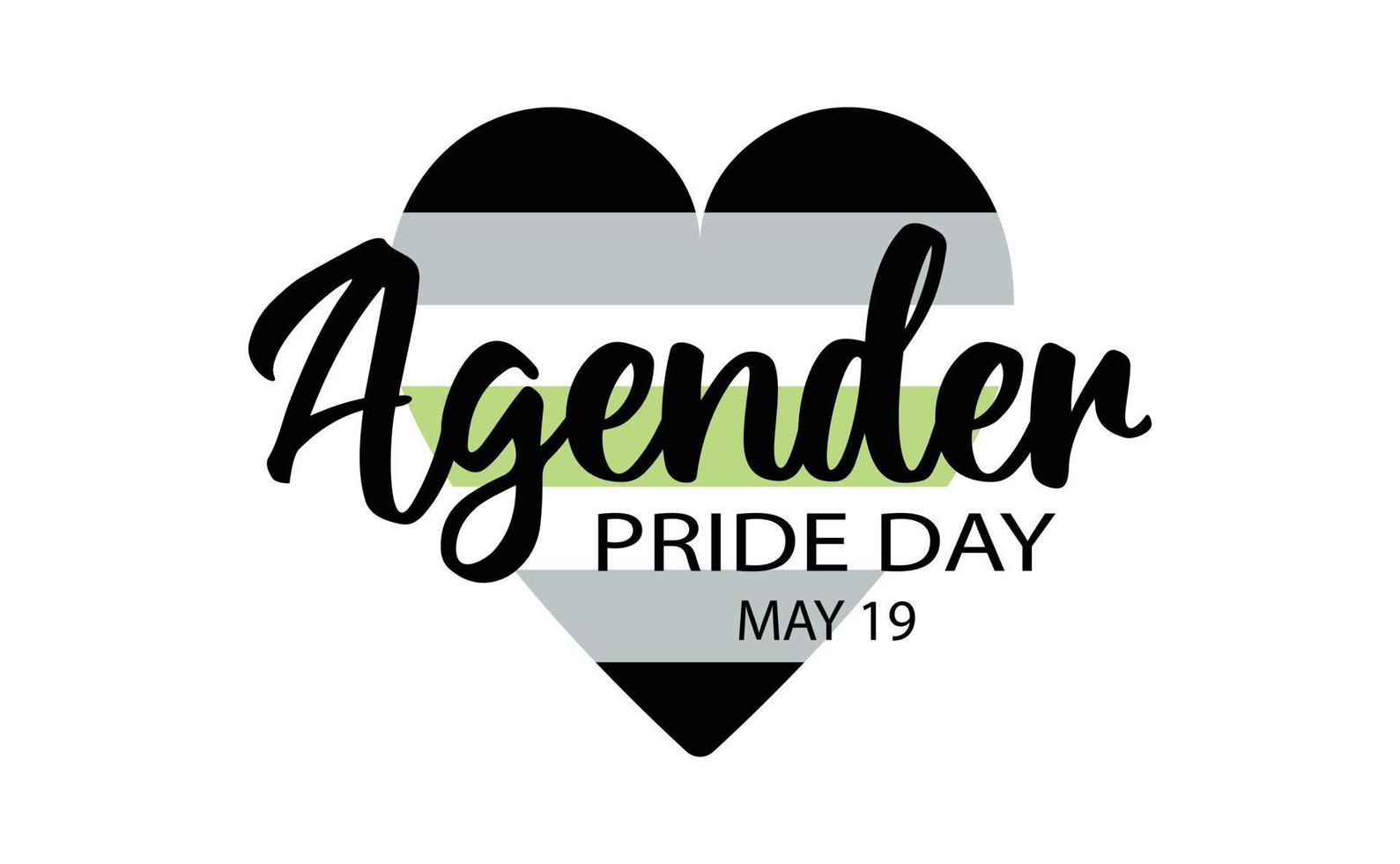 Agender Pride Day On May 19 Vector Banner With Heart In Color Of Agender Pride Flag Horizontal Stripes Lgbtq Community Gender Group Symbol Vector Art At Vecteezy