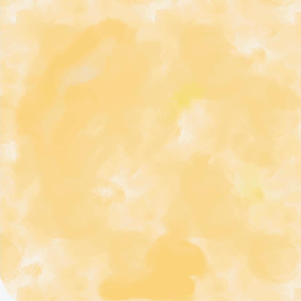 Yellow watercolor paint brush aquarelle textured paper gradient abstract background with irregular spots. Yellow cloud sky backdrop. Cute positive vintage template design. vector