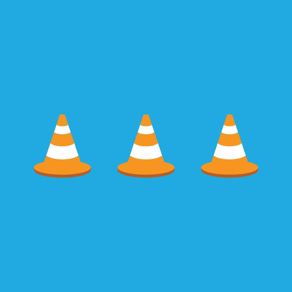 traffic cone vector icons