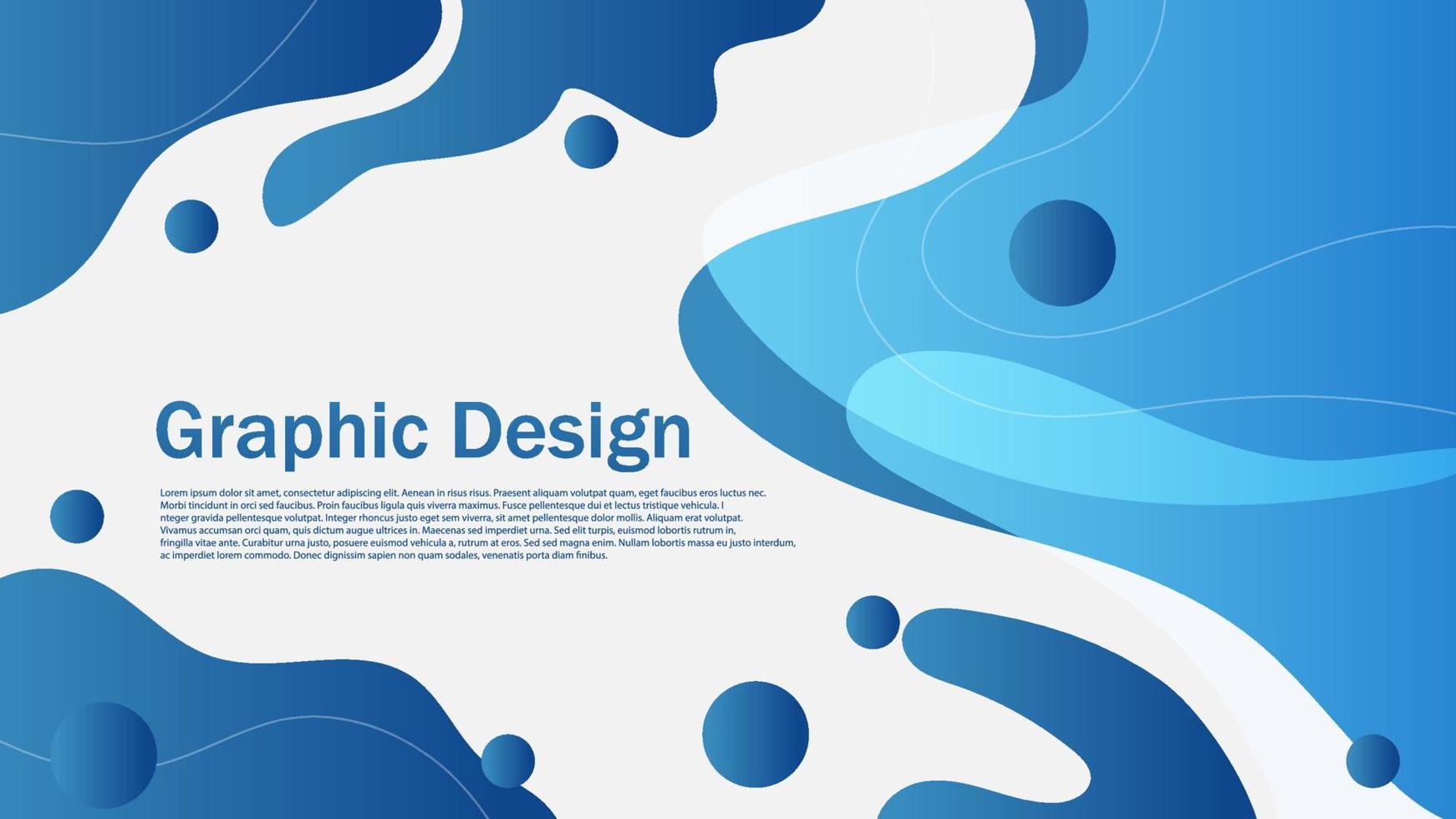 modern blue shape element layout, minimal dynamic flow landing page vector