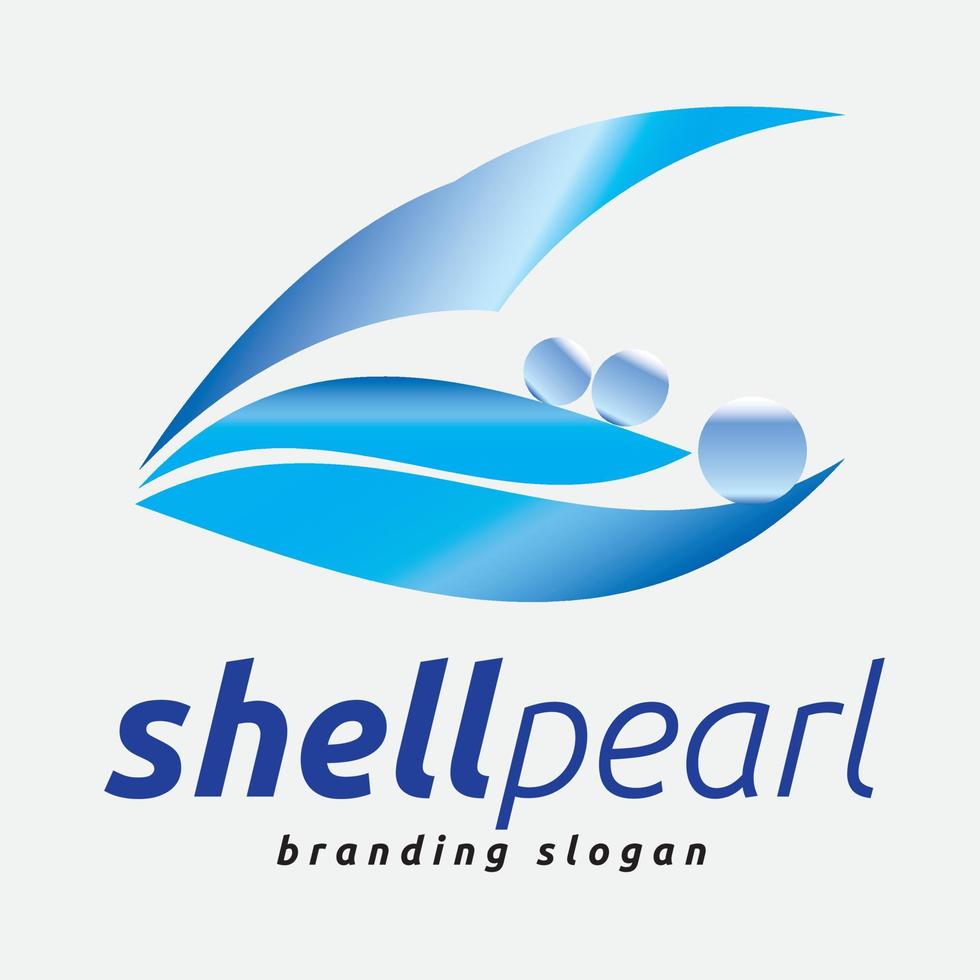 Sea Pearl and Shell Aqua Logo vector