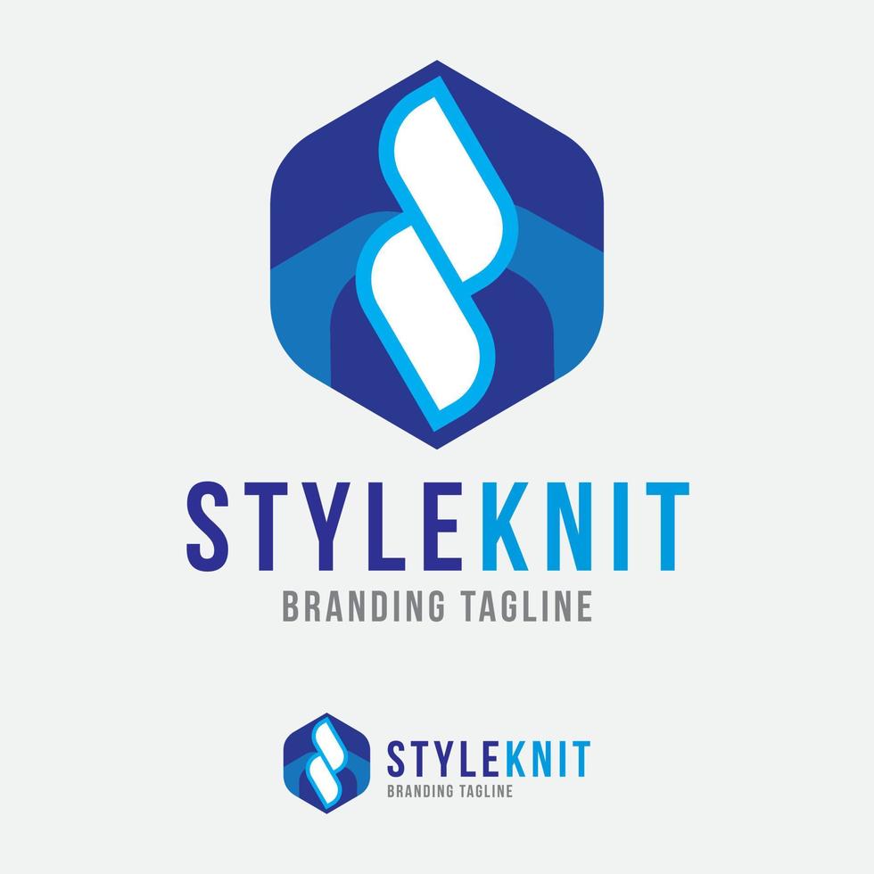 S Brand Style Knit Fashion Logo Design vector