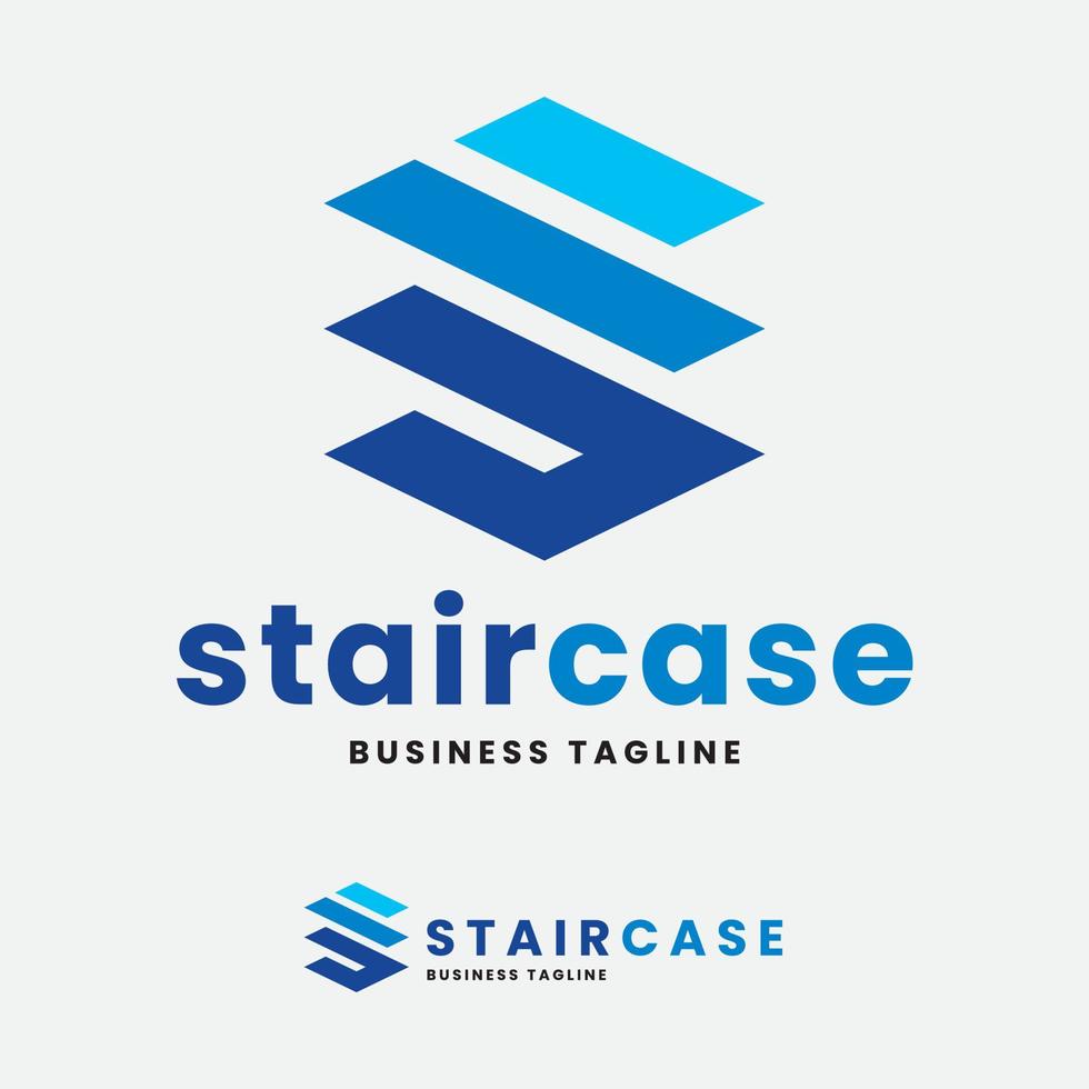 S Branding Stair and Elevator Logo Design vector