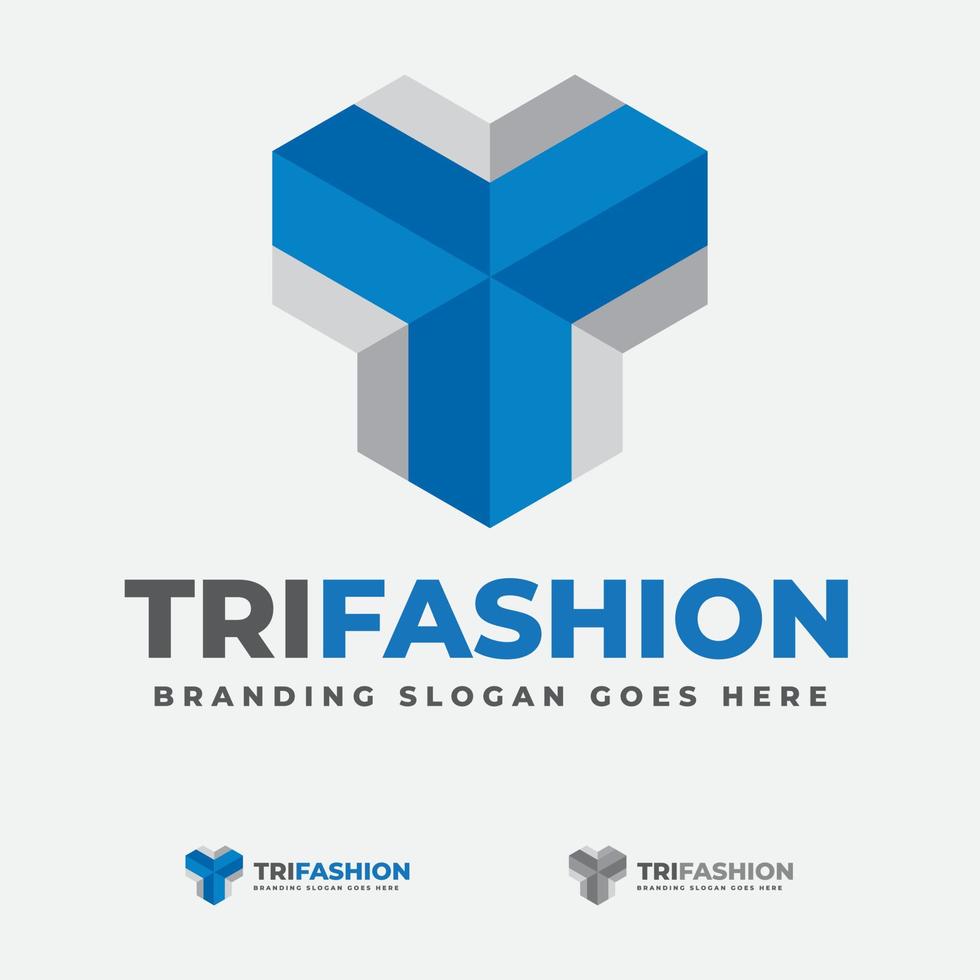 Fashion and Construction T Lettertype Logo Design vector