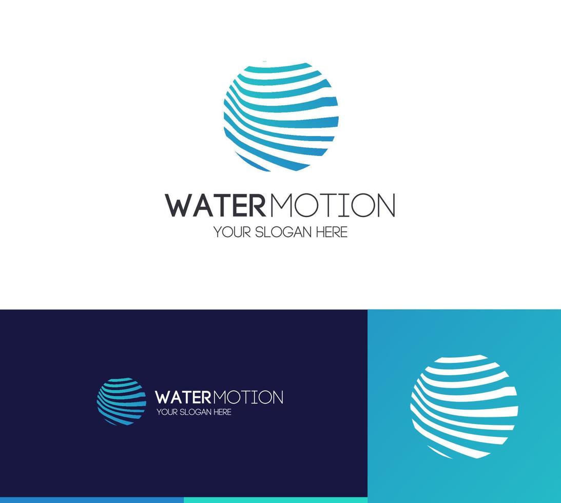 logotipo de movimiento de agua estilo moderno vector