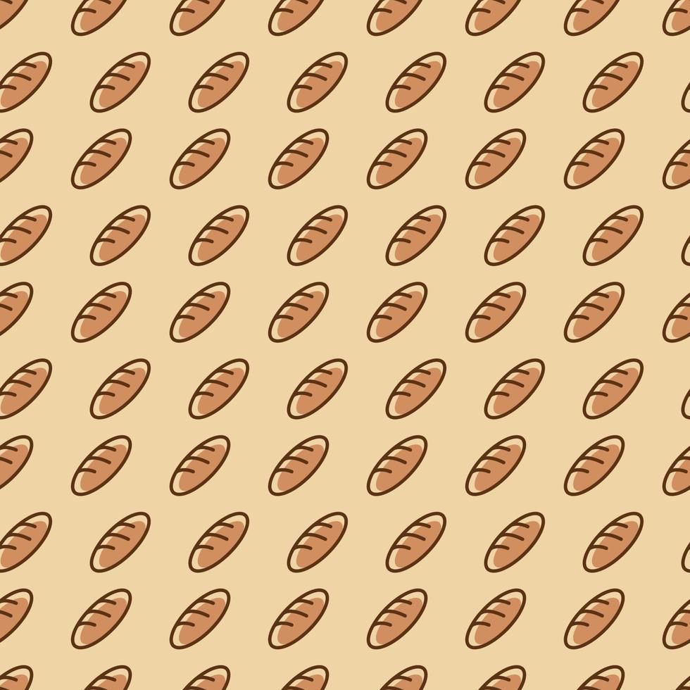 Bakery seamless pattern consisting of loaf for bread house vector