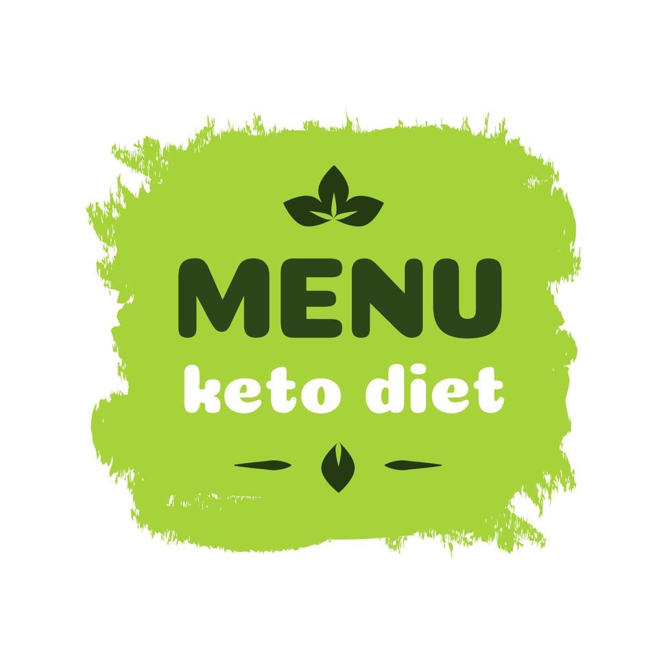 Menu keto friendly diet nutrition vector badge