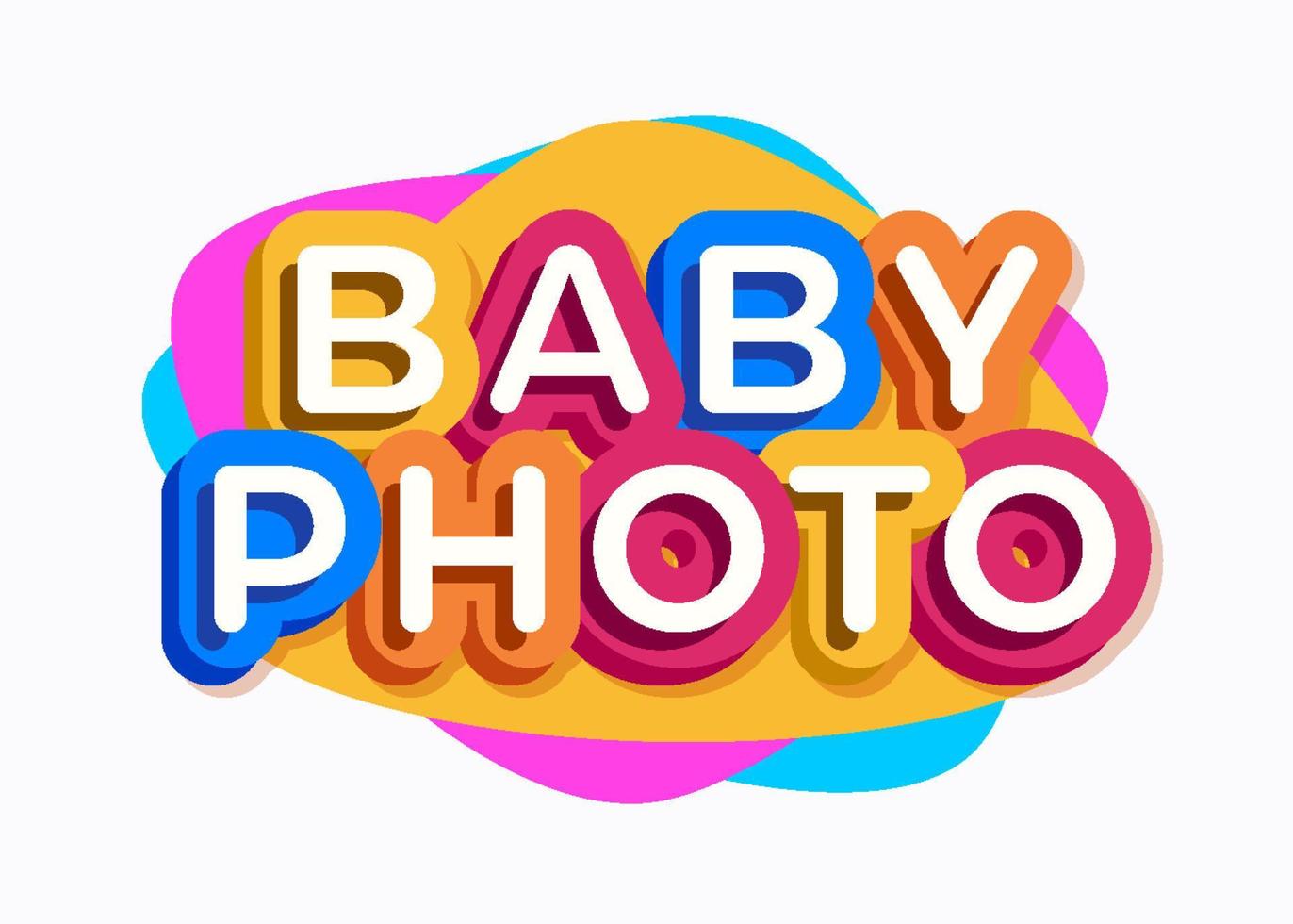 Vector baby photo logo