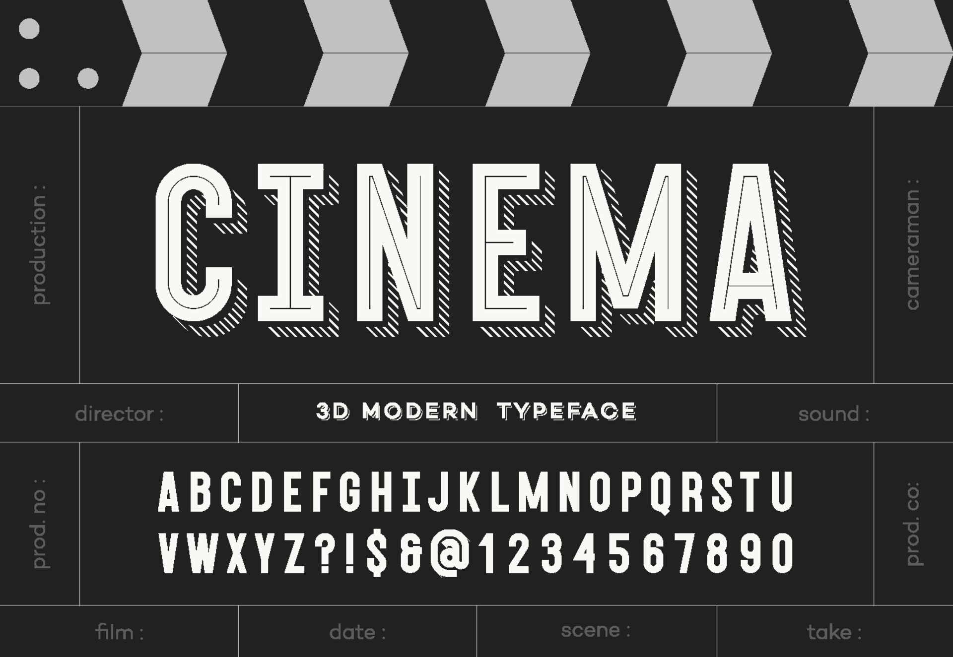 Cinema 3d modern typeface 7653900 Vector Art at Vecteezy