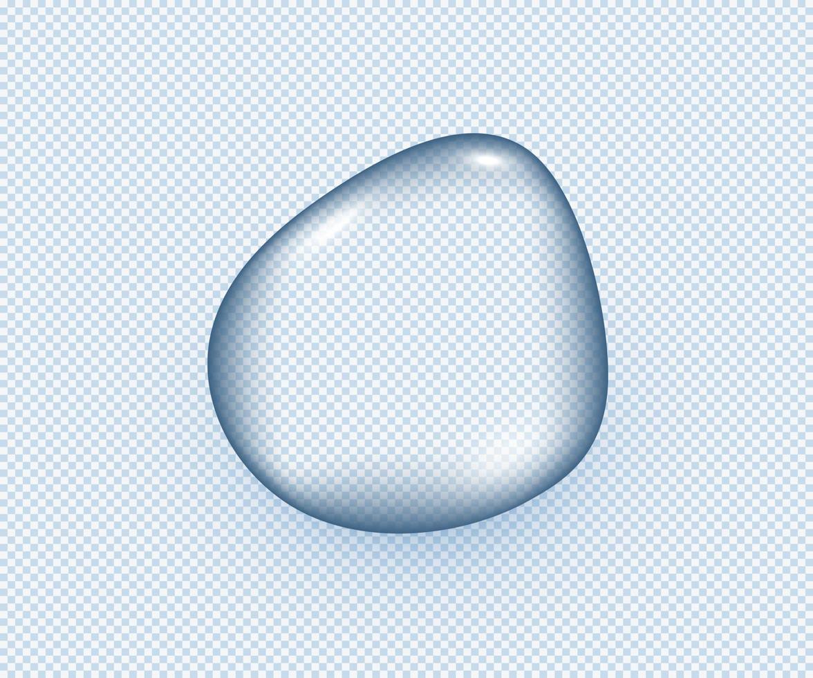 Drop water 3d realistic style vector