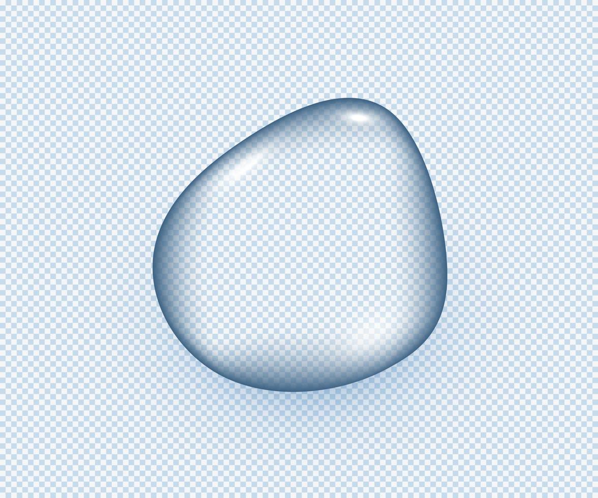 gota de agua estilo realista 3d vector