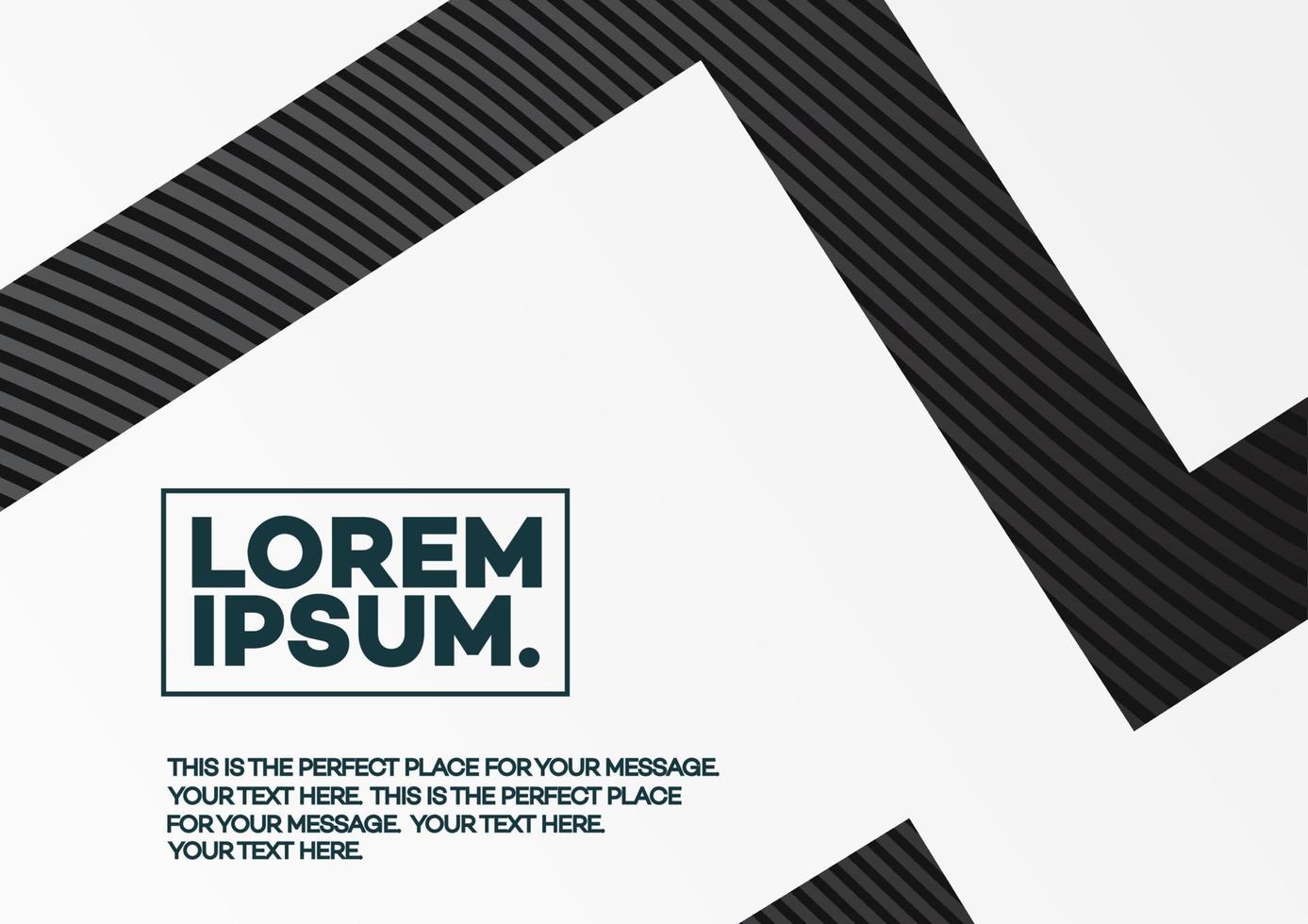 plantilla de diseño de portada con líneas abstractas de color negro sobre fondo blanco para póster, presentación vector