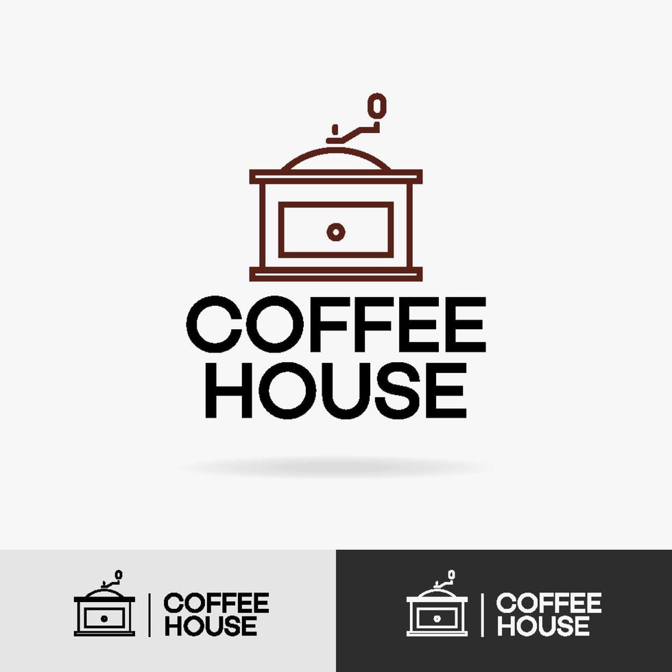 Coffee house logo set isolated on backgrond vector