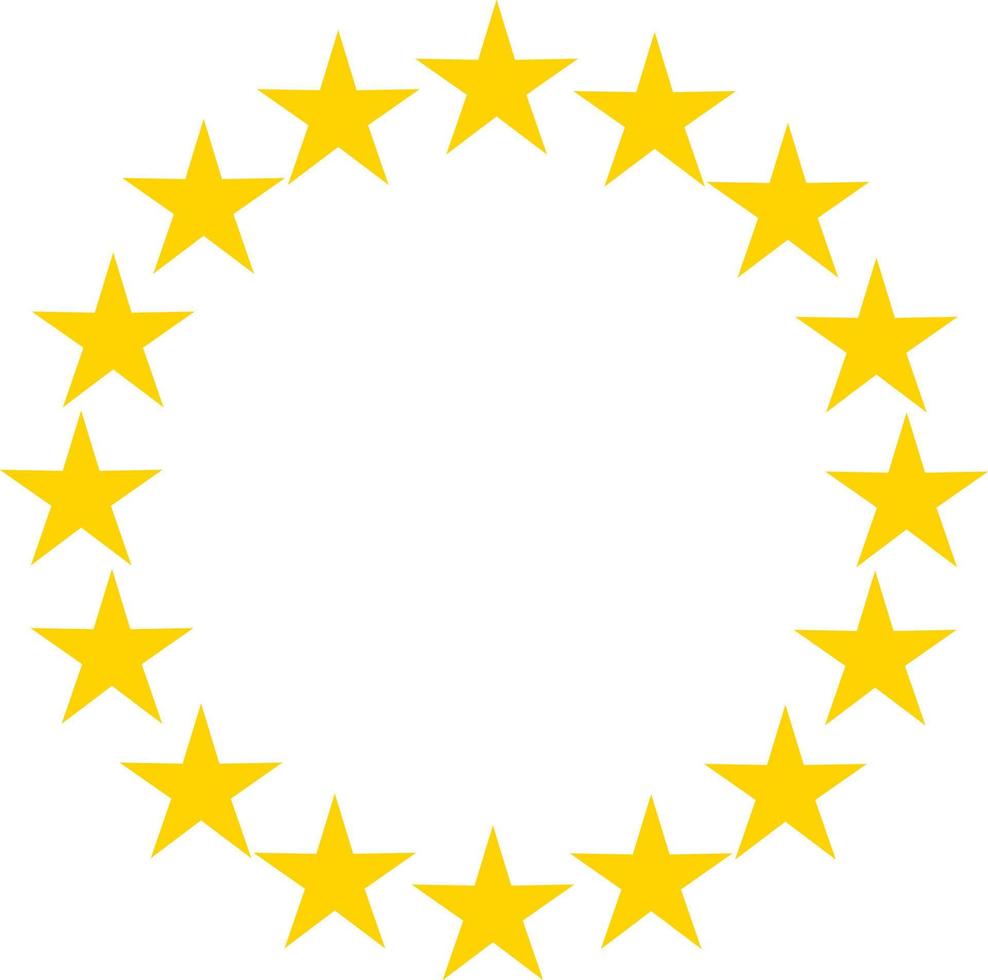 estrellas amarillas en círculo. Estrellas en círculo icono diseño ilustración vectorial vector