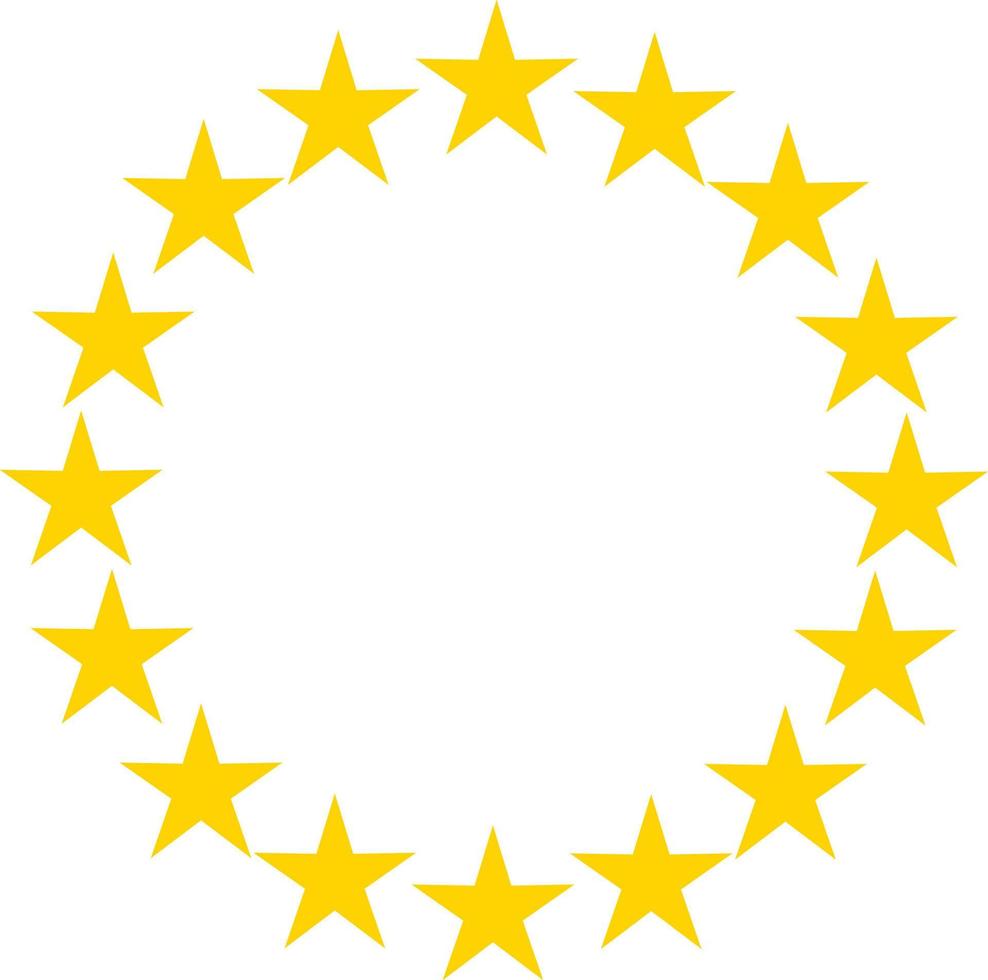 yellow stars in circle. Stars in circle icon vector illustration design