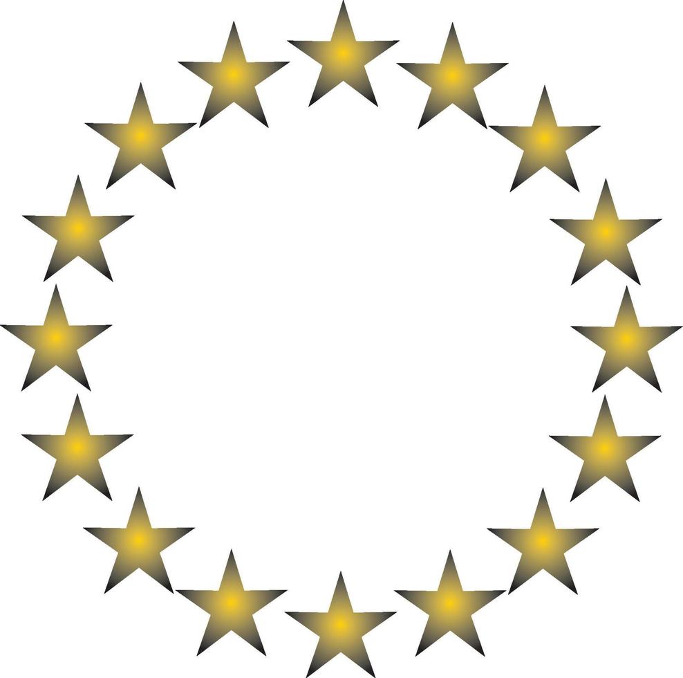 Gold stars in circle. Stars in circle icon vector illustration design