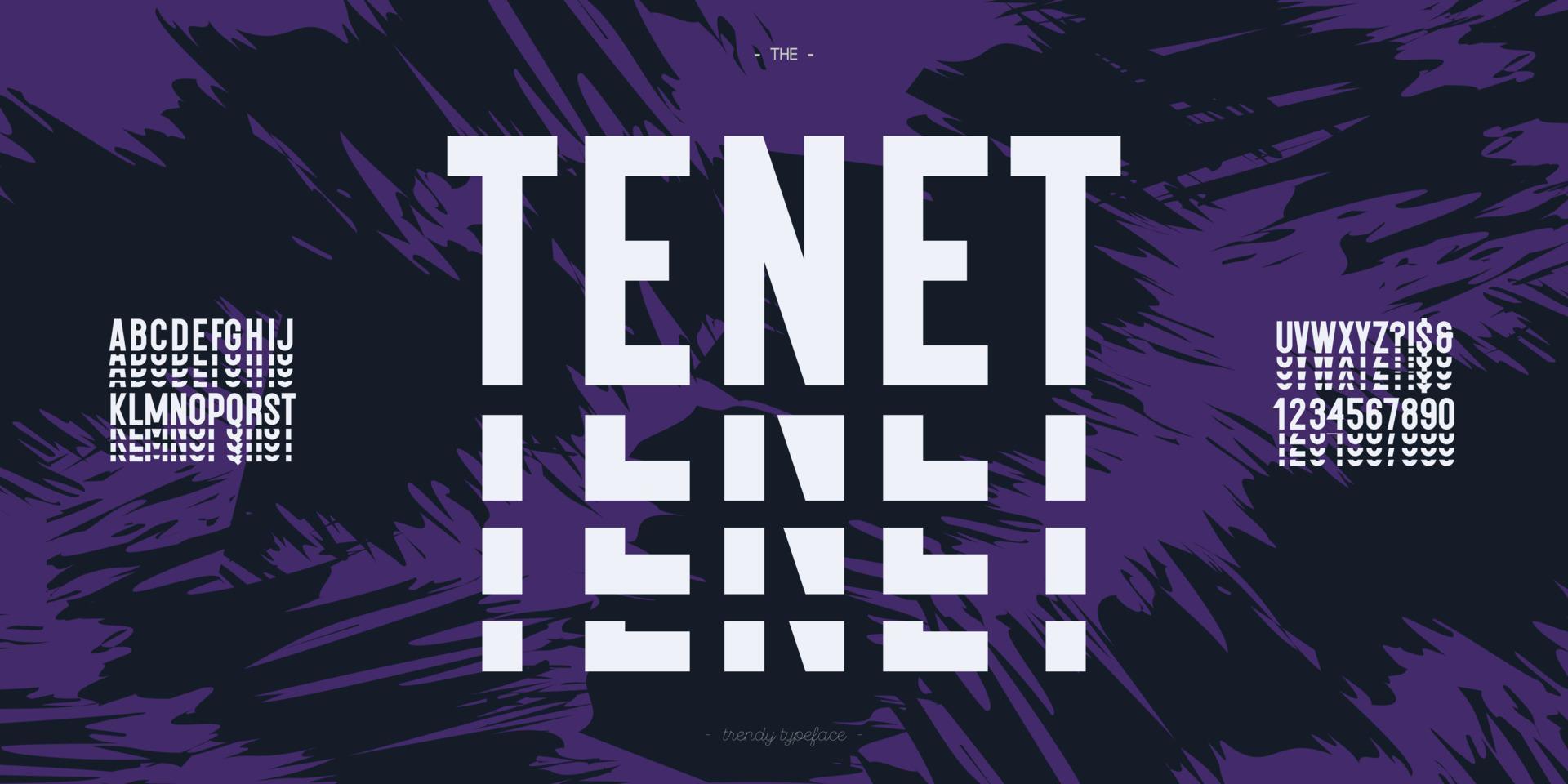 Vector tenet font modern typography