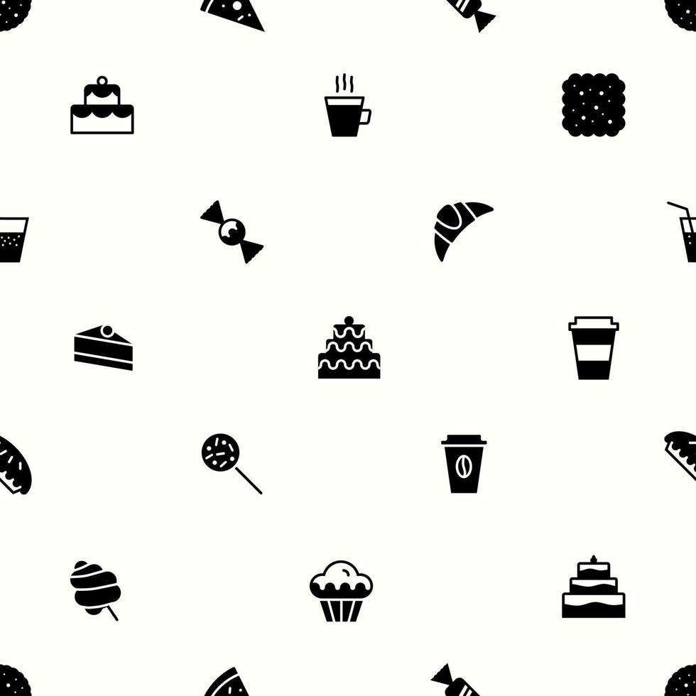 sweet mozaik pattern black object on white bgd vector