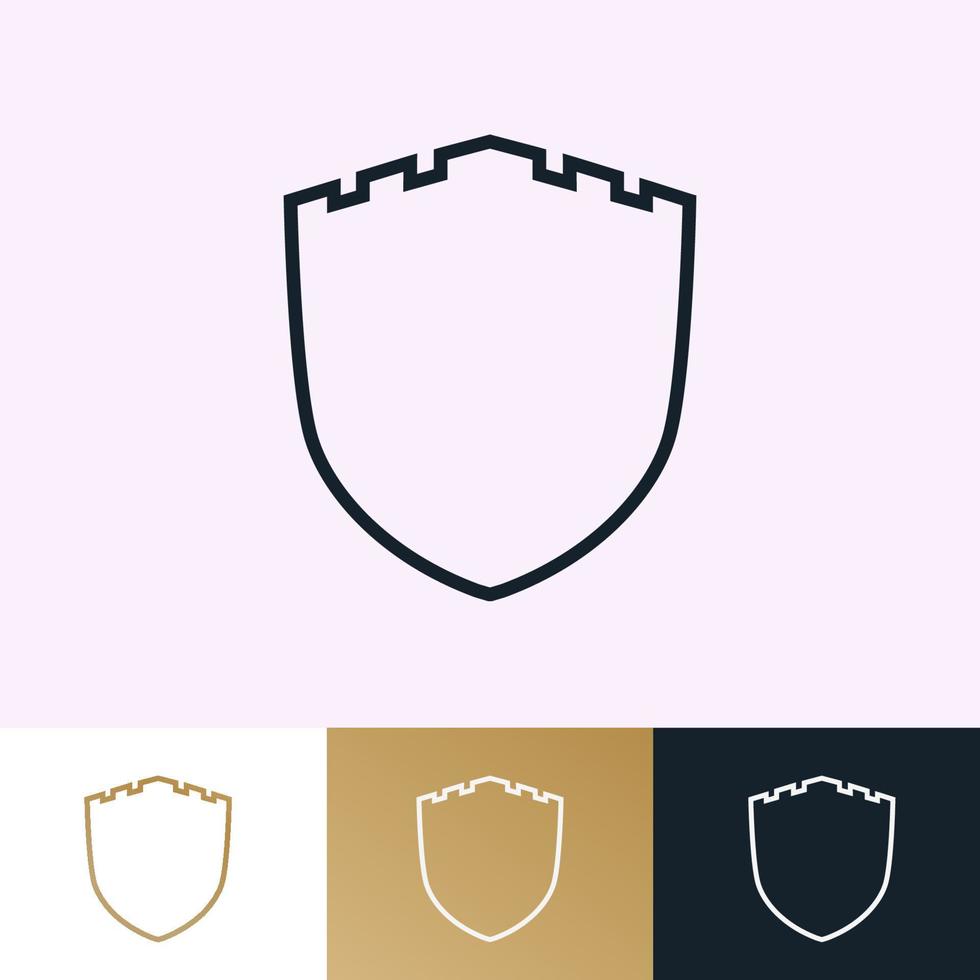 conjunto de iconos de vector de escudo