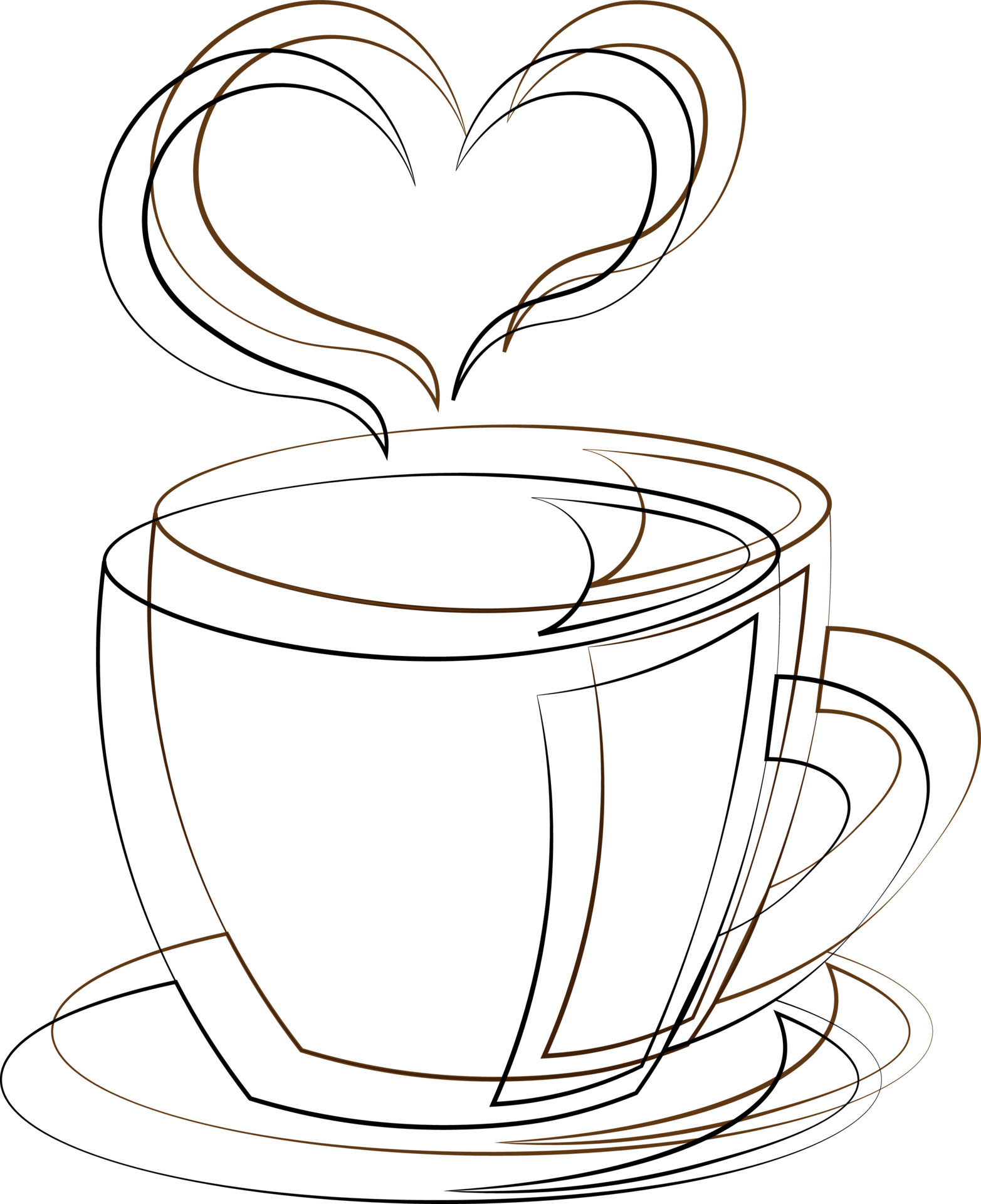 Taza De Té O Café, Imagen Lineal Vectorial Para Colorear. Esquema. Dibujo  Manual. Una Taza Es Un Elemento Lineal Para Un Libro De Ilustración del  Vector - Ilustración de vector, caliente: 185079821