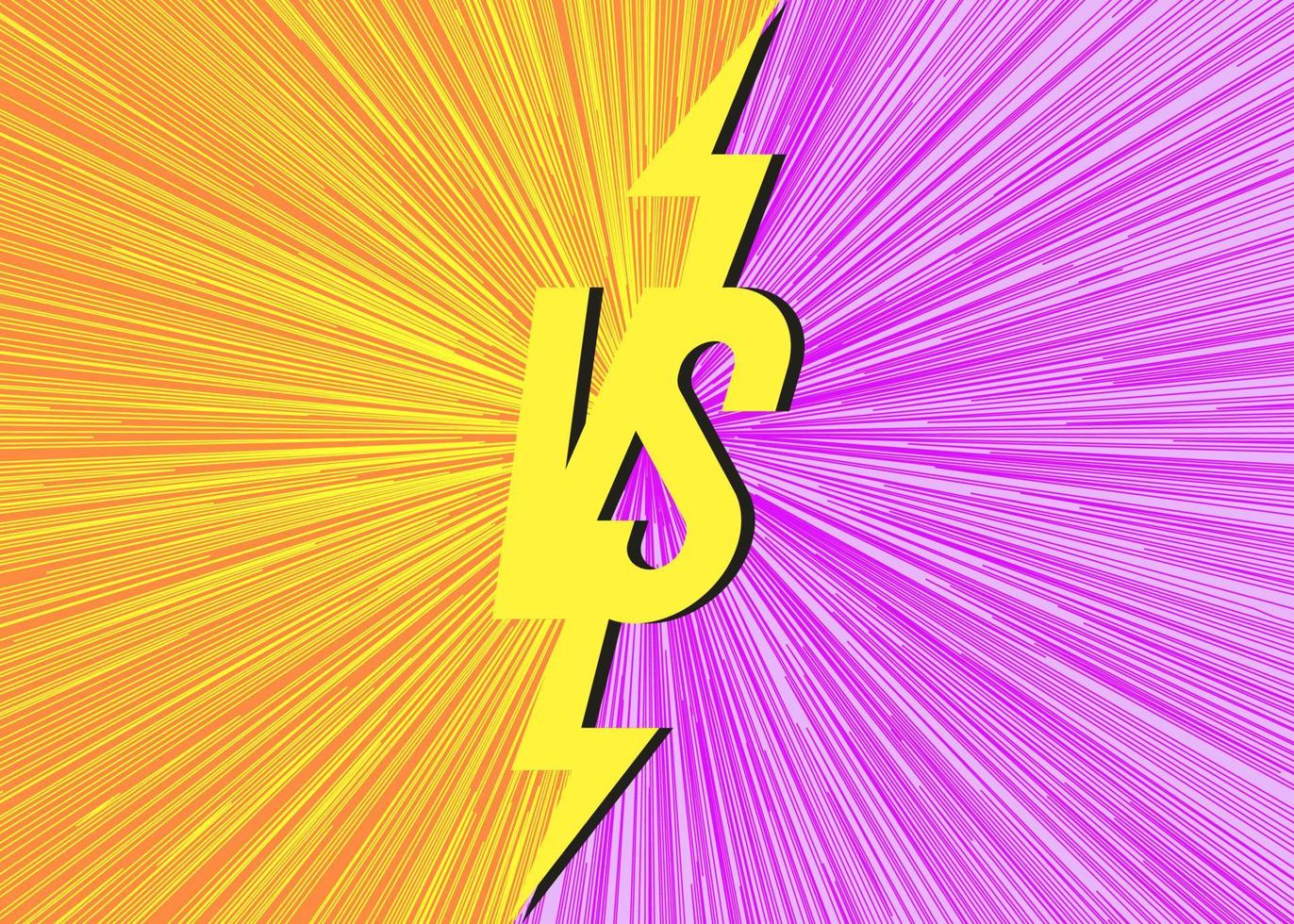 versus banner con signo vs sobre fondo moderno vector