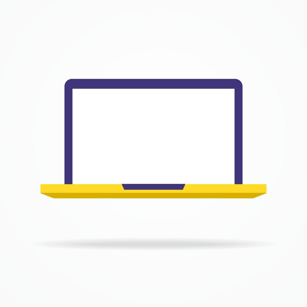 Vector laptop template flat style