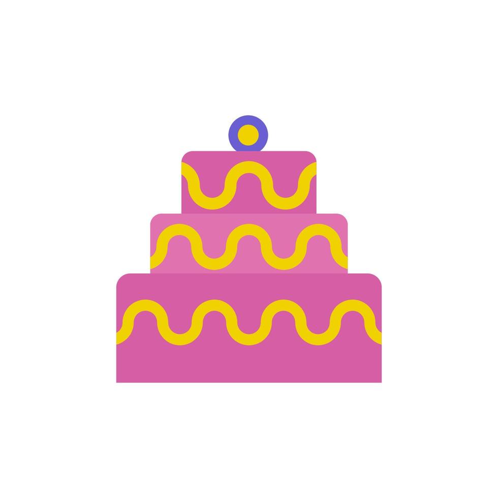 Cake vector icon color style