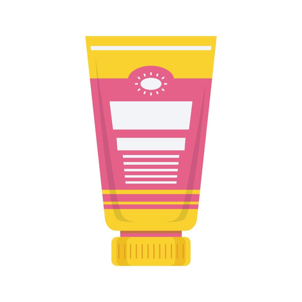 Sunscreen in flat style on isolated on white background vector