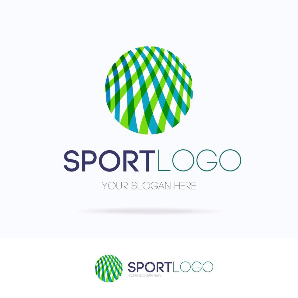 logotipo deportivo que consta de líneas de movimiento vector