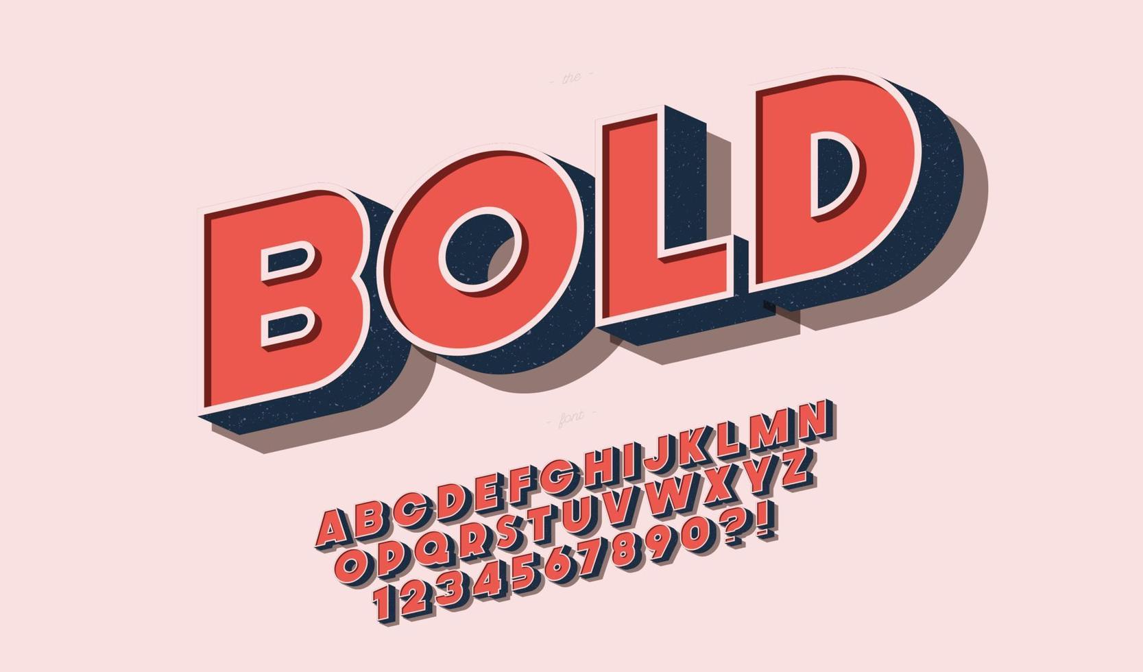 Bold font 3d style for decoration, banner, infographics, vector