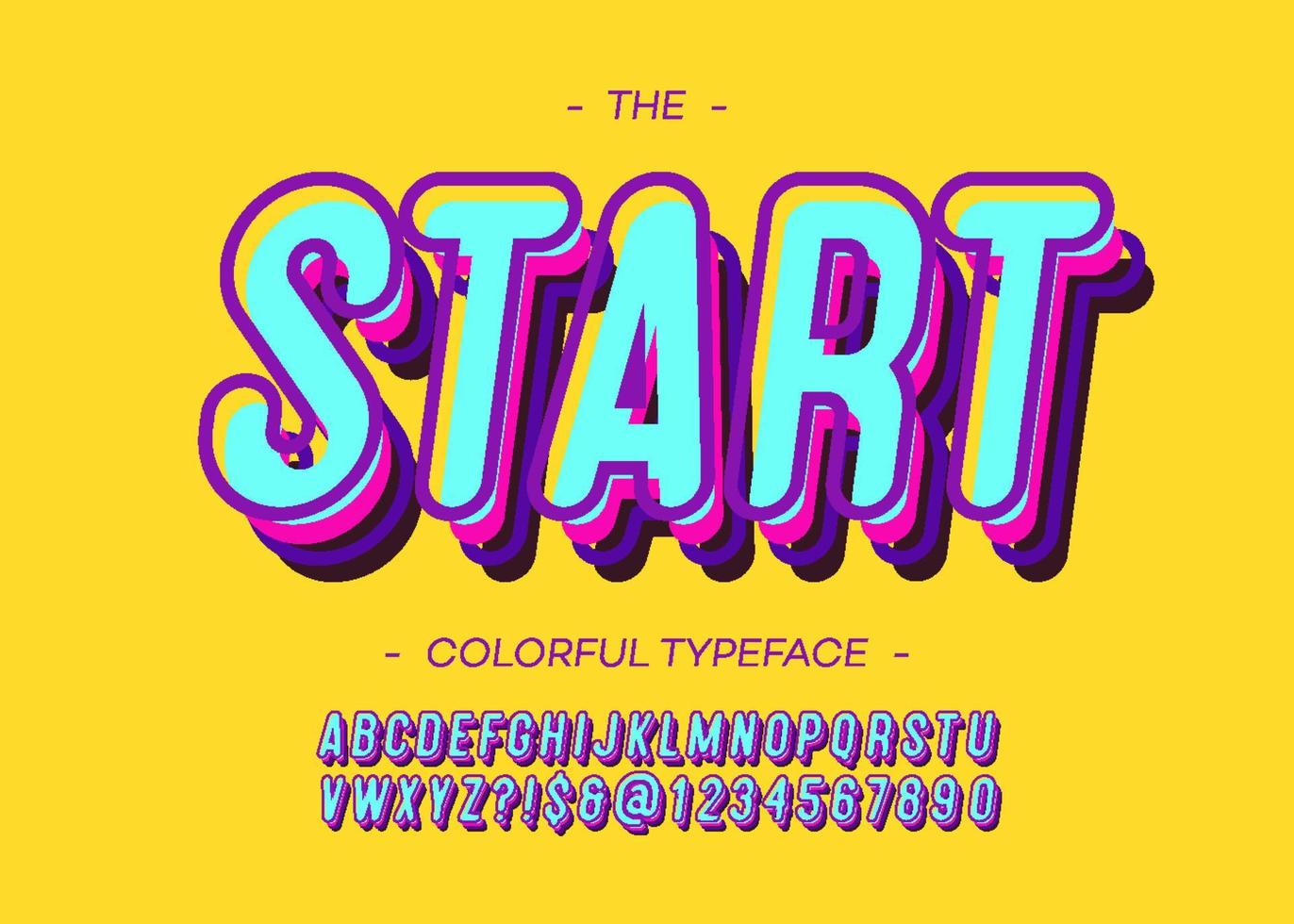 Vector start alphabet