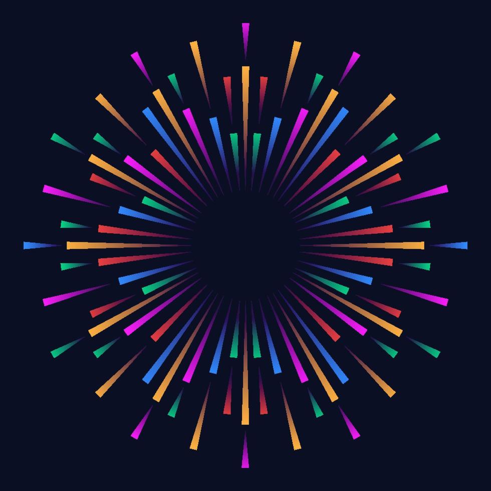 Bright sunburst colorful style vector