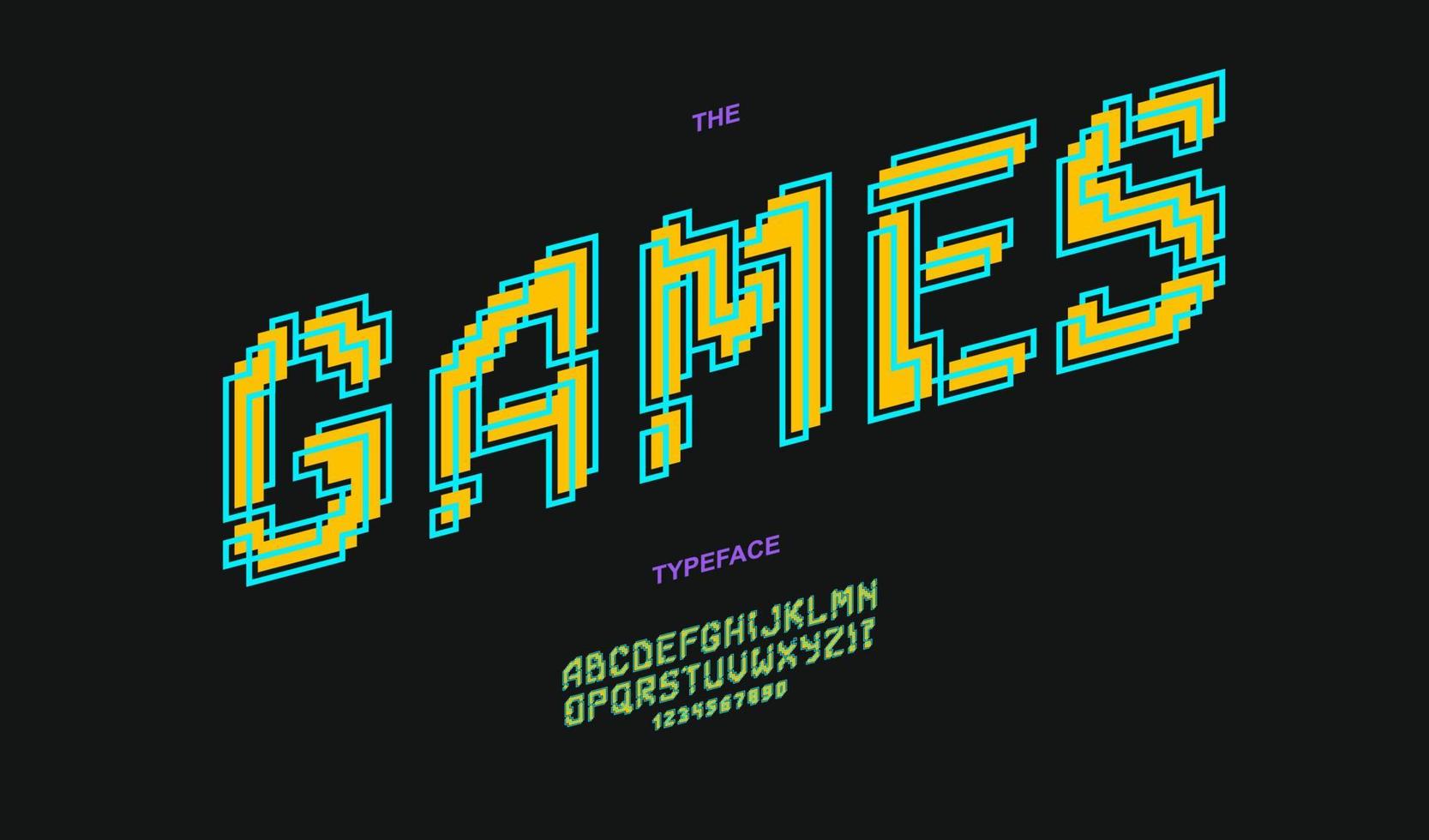 Vector games font bold style