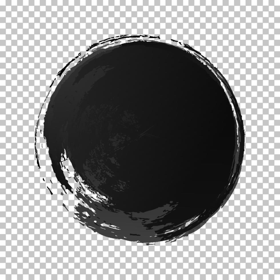 Hand draw watercolor vector circle black color