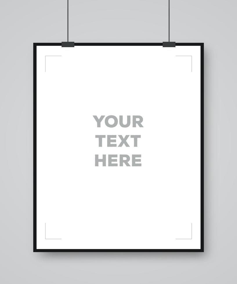 Modern paper poster 3d realistic style vector