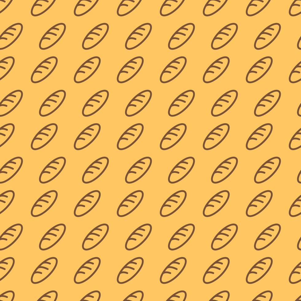 patrón sin costuras de panadería que consiste en pan de color marrón para la casa del pan vector
