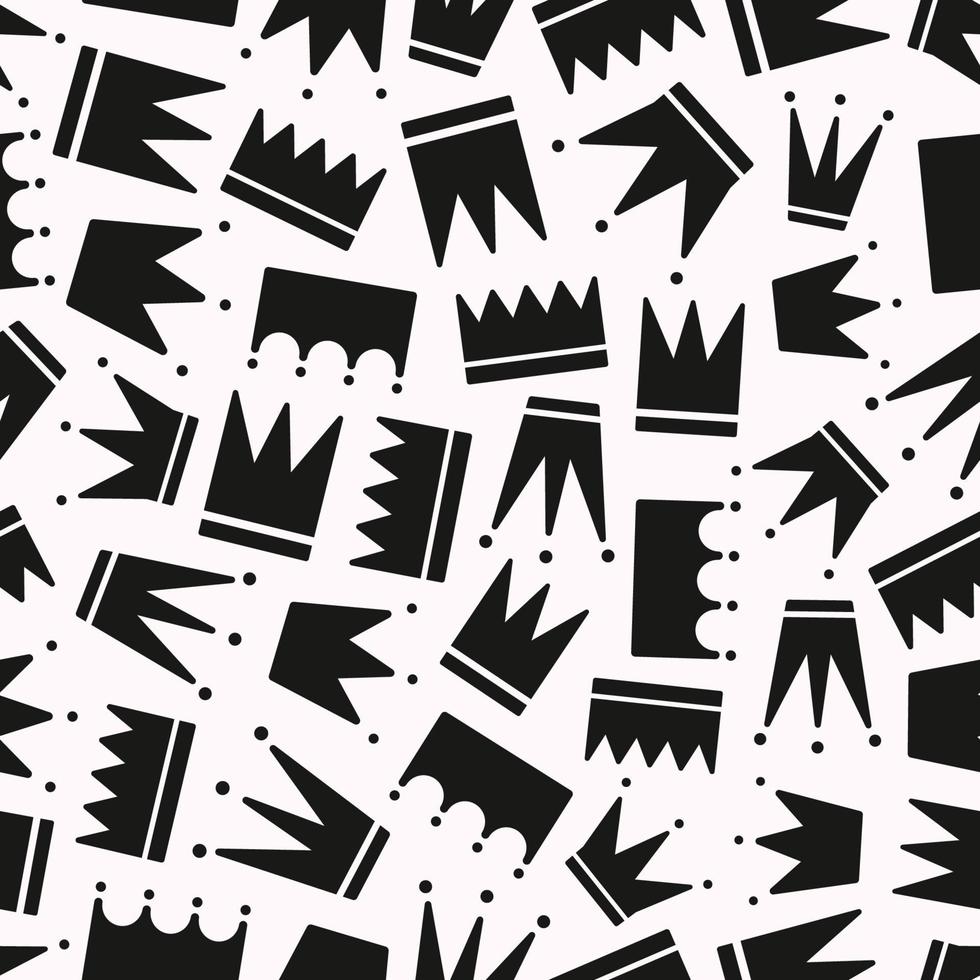 vector crown pattern black color